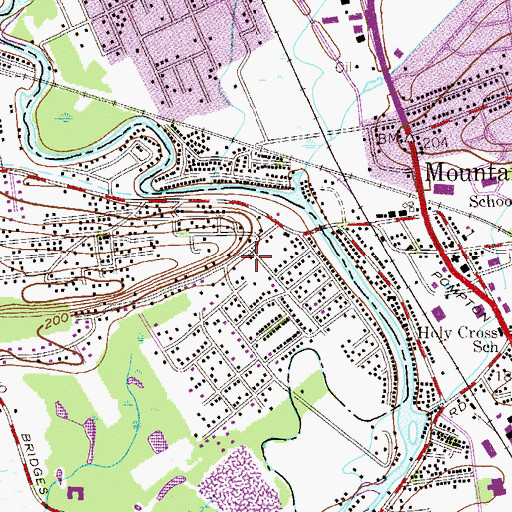 Topographic Map of Lincoln Park Borough Fire Department Company 2, NJ