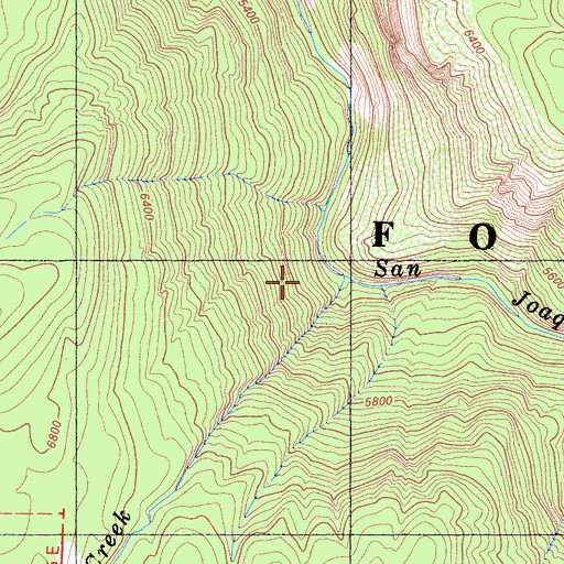 Topographic Map of Hoffman Creek, CA