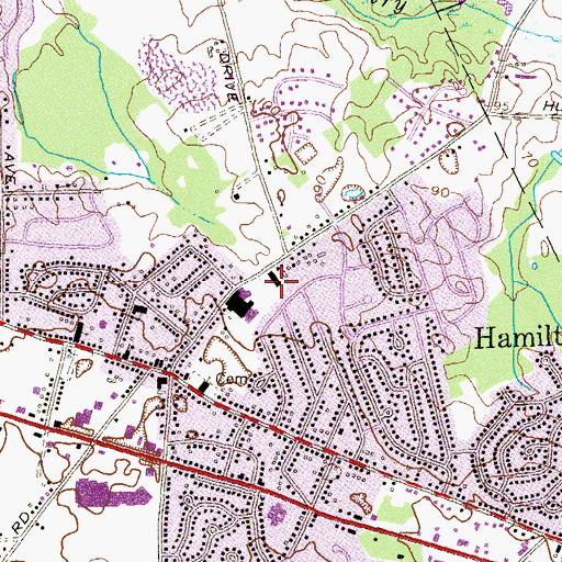 Topographic Map of Hamilton Township Station 17 District 7 Nottingham Volunteer Fire Company, NJ