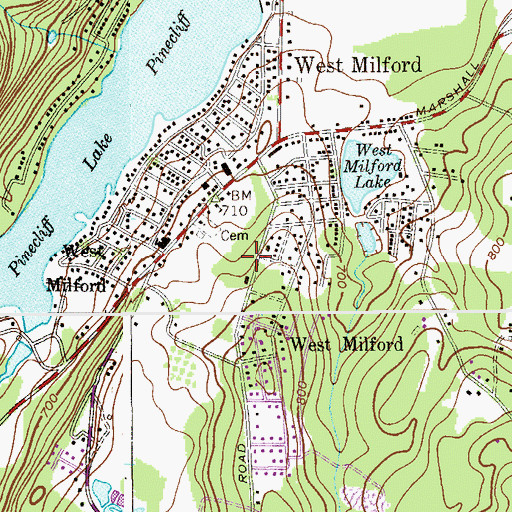 Topographic Map of Township of West Milford Fire Department West Milford Volunteer Fire Company 6, NJ