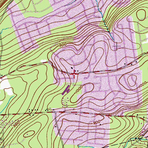 Topographic Map of Randolph Township Fire Department Chemical Engine Company 5 Shongum Mountain, NJ