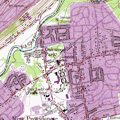 Topographic Map of New Providence Rescue Squad, NJ
