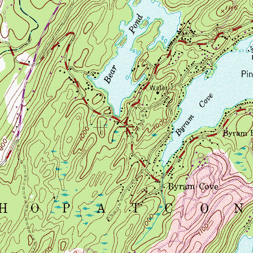 Topographic Map of Hopatcong Fire Department Northwood Engine Company 2, NJ