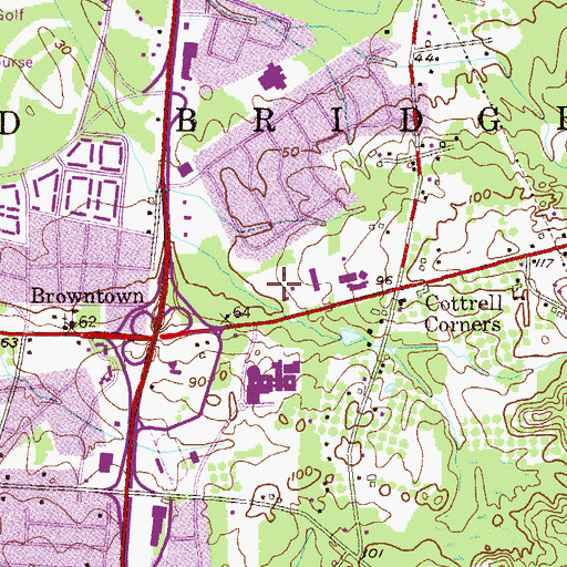 Topographic Map of Old Bridge Township Fire Department, NJ