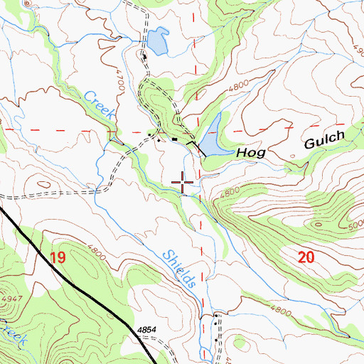Topographic Map of Hog Gulch, CA