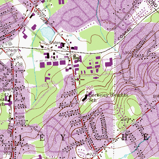 Topographic Map of Berkeley Heights Rescue Squad, NJ