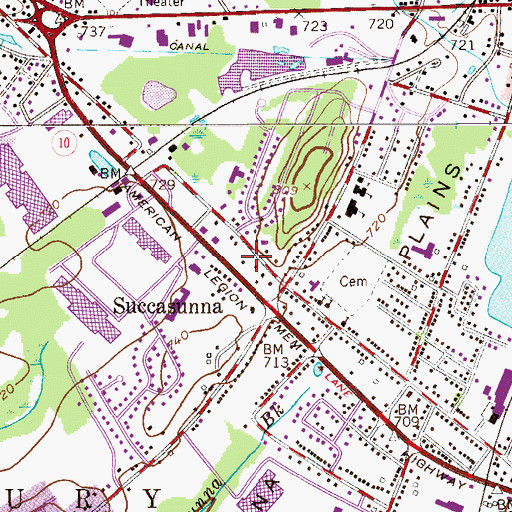 Topographic Map of Roxbury Township Fire Department Chemical Engine Company 1, NJ