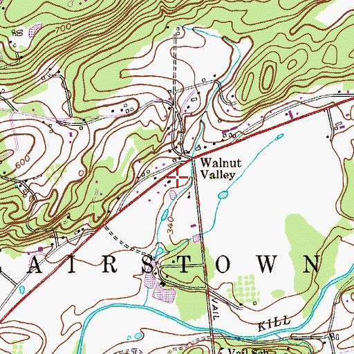 Topographic Map of Walnut Valley Firehouse, NJ