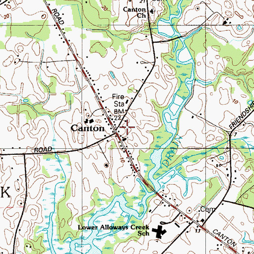 Topographic Map of Lower Alloways Creek Fire and Rescue Company Station 2, NJ