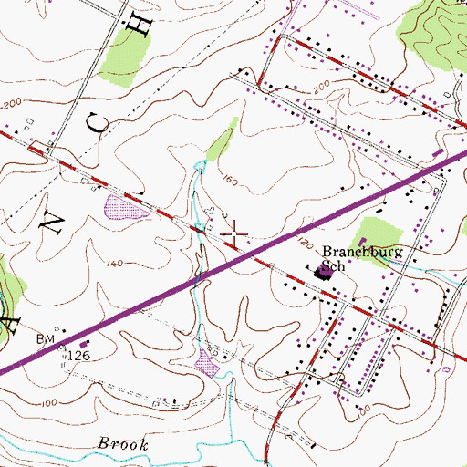 Topographic Map of Country Hills Fire Company Station 2, NJ