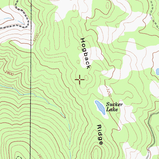Topographic Map of Hogback Ridge, CA