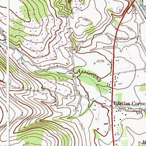Topographic Map of Raritan Township Fire Company 21 Station 2, NJ
