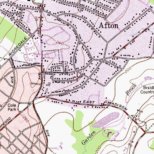 Topographic Map of Florham Park Volunteer Fire Department Station 2, NJ