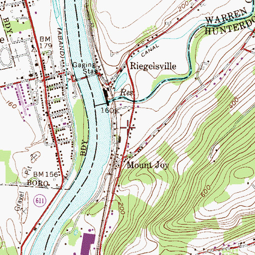 Topographic Map of Holland Township Volunteer Fire Company Station 2, NJ