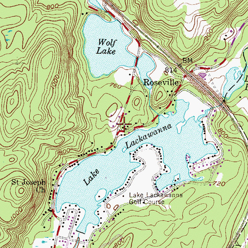 Topographic Map of Byram Township Fire Department Station 2, NJ