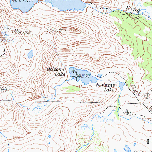 Topographic Map of Holcomb Lake, CA
