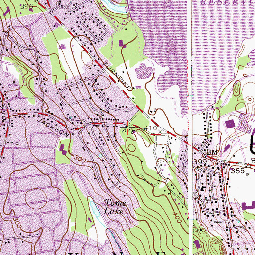 Topographic Map of Wayne Fire Department Pompton Falls Fire Company 3, NJ