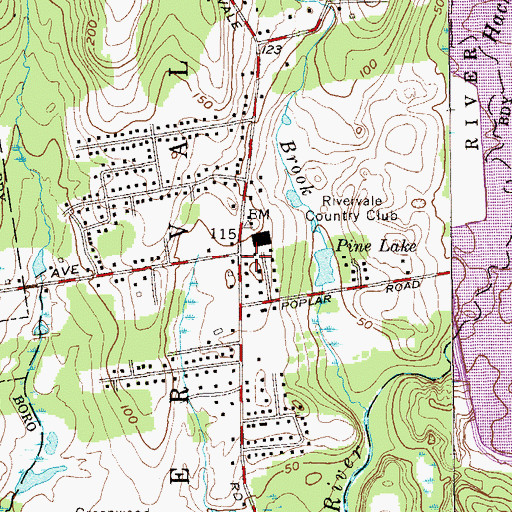 Topographic Map of River Vale Fire Department North Firehouse, NJ