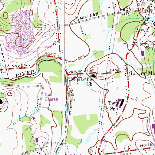 Topographic Map of Montville Township Fire Company 3, NJ