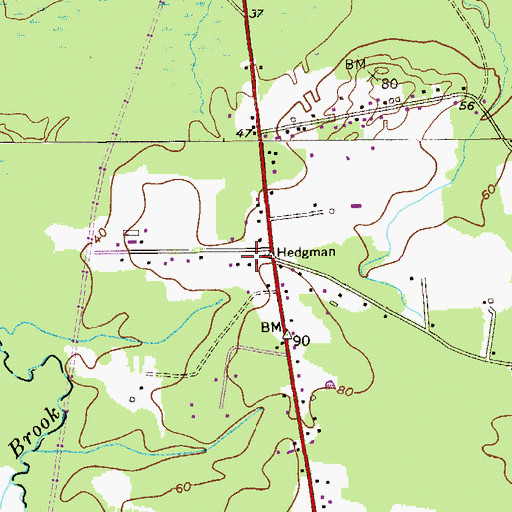 Topographic Map of South Old Bridge Volunteer Fire Company Engine 3, NJ
