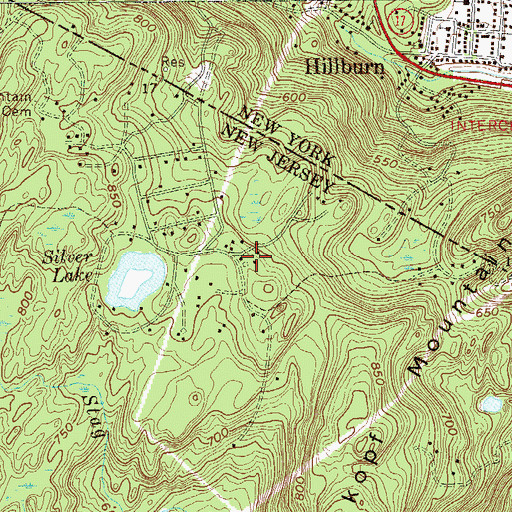 Topographic Map of Mahwah Fire Department Fire Company 5, NJ