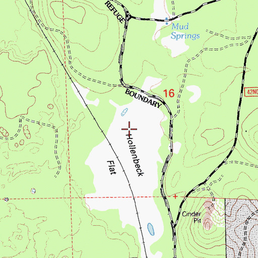 Topographic Map of Hollenbeck Flat, CA