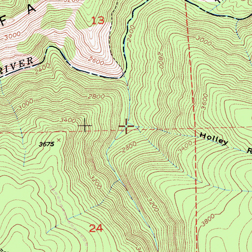 Topographic Map of Holley Ravine, CA