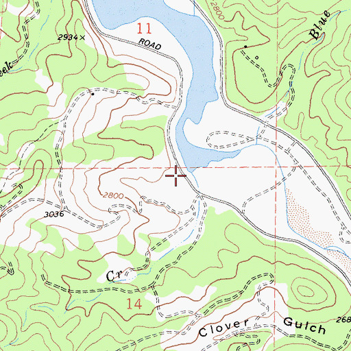 Topographic Map of Holly Creek, CA