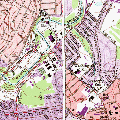 Topographic Map of Schering - Plough Emergency Fire / Rescue Brigade, NJ