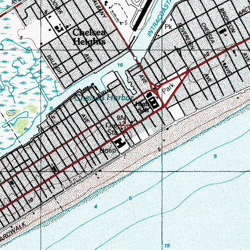 Topographic Map of Atlantic City Fire Department Station 6, NJ