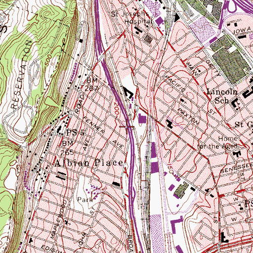 Topographic Map of Clifton Fire Department Engine 2, NJ