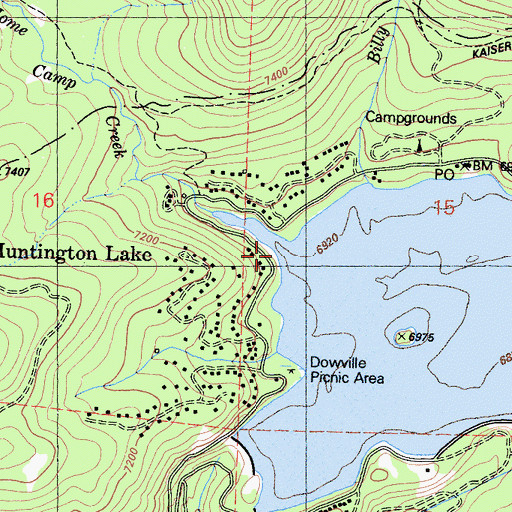 Topographic Map of Home Camp Creek, CA