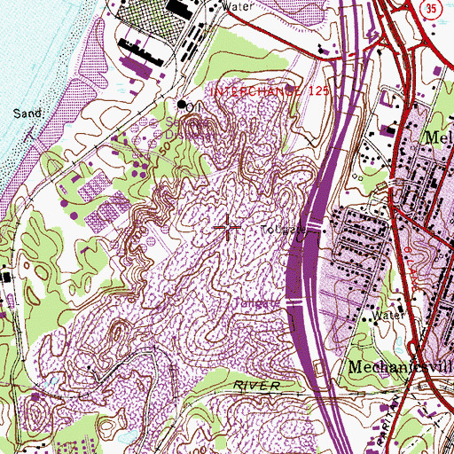 Topographic Map of Middlesex County Fire Academy, NJ