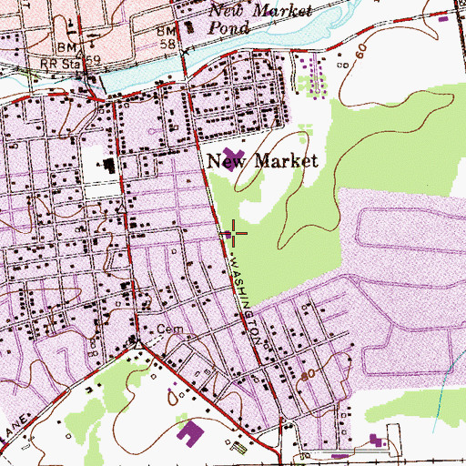 Topographic Map of New Market Volunteer Fire Company Station 1, NJ