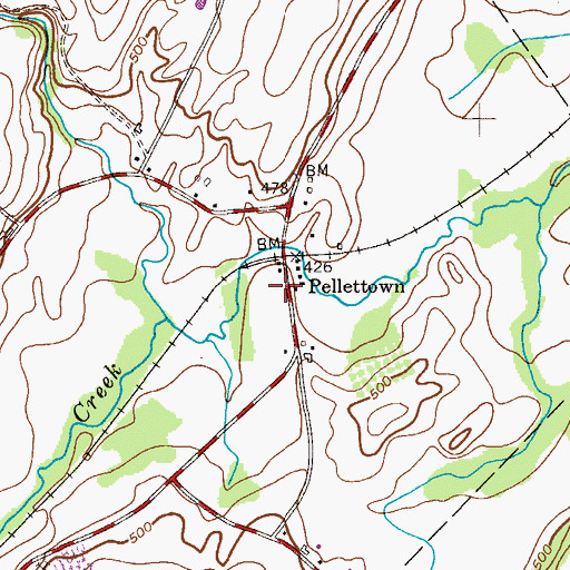 Topographic Map of Frankford Township Fire Department Station 2, NJ