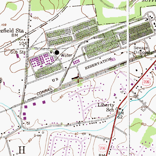 Topographic Map of Somerset County Emergency Services Training Academy, NJ