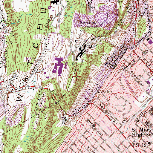 Topographic Map of Passaic County Public Safety Academy, NJ