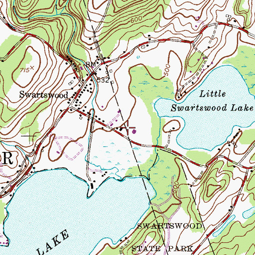Topographic Map of Swartswood Volunteer Fire Department, NJ