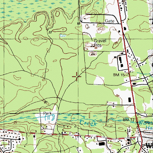 Topographic Map of Ocean County Fire and First Aid Training Center, NJ
