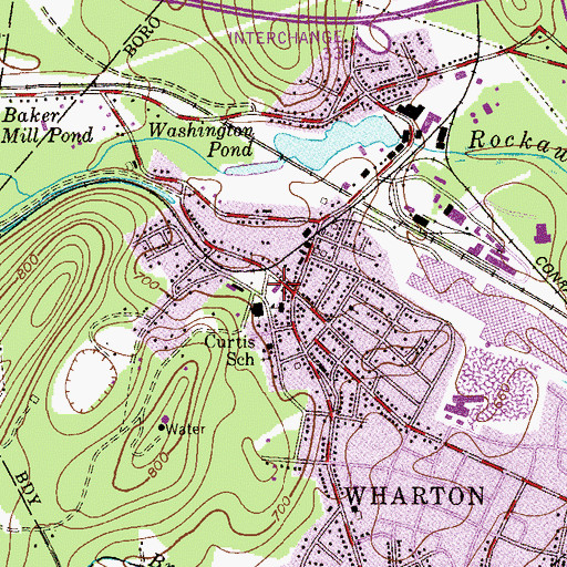 Topographic Map of Wharton Fire Department Station 39, NJ