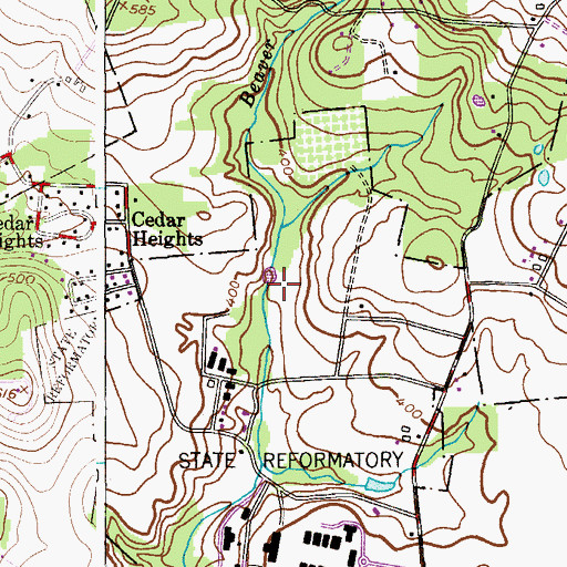 Topographic Map of Hunterdon County Emergency Services Training Center, NJ