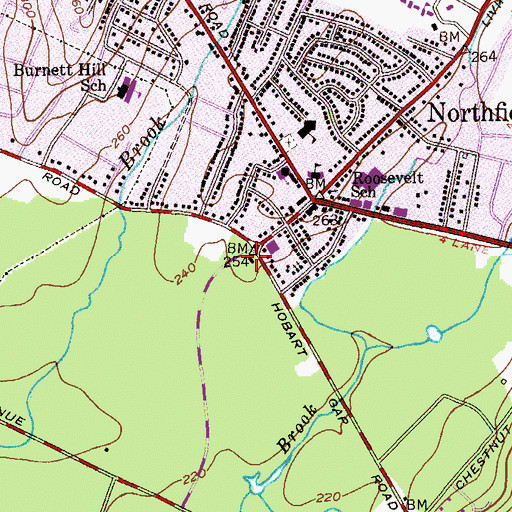 Topographic Map of Livingston Fire Department Northfield Station, NJ