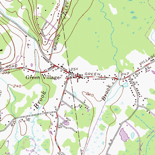 Topographic Map of Green Village Volunteer Fire Department, NJ