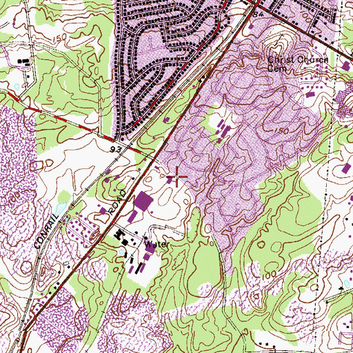 Topographic Map of Madison Park Volunteer Fire Company, NJ