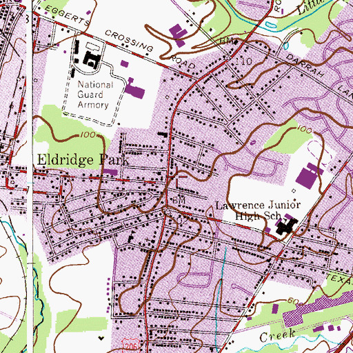 Topographic Map of Lawrence Road Fire Company, NJ