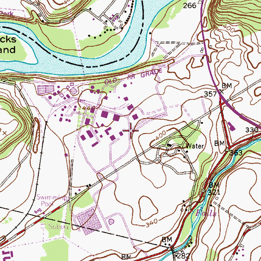 Topographic Map of DSM Industrial Products Fire and Rescue Brigade, NJ