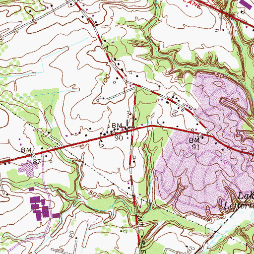 Topographic Map of Cheesequake Volunteer Fire Company Station 2, NJ