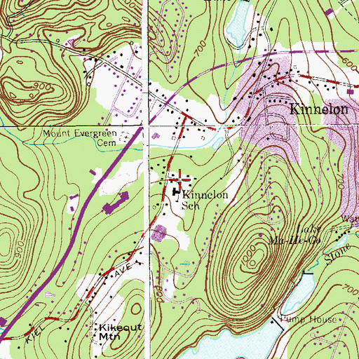 Topographic Map of Kinnelon Volunteer Fire Company, NJ