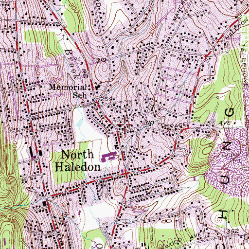 Topographic Map of North Haledon Volunteer Fire Department Company 2, NJ