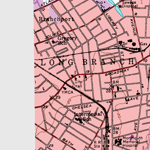 Topographic Map of Atlantic Fire Engine and Truck Company 2, NJ